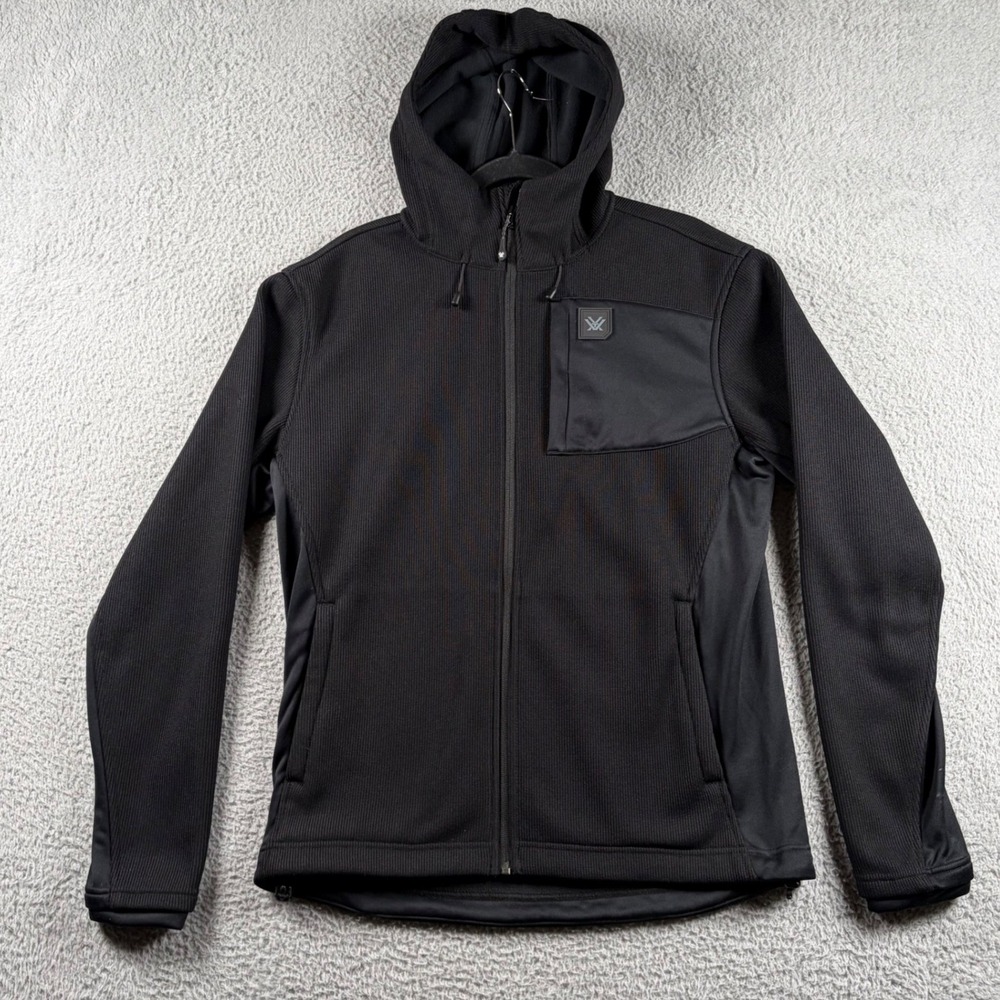 Vortex Optics Shed Hunter Pro Jacket Mens Medium Black Full Zip Hoodie Tactical
